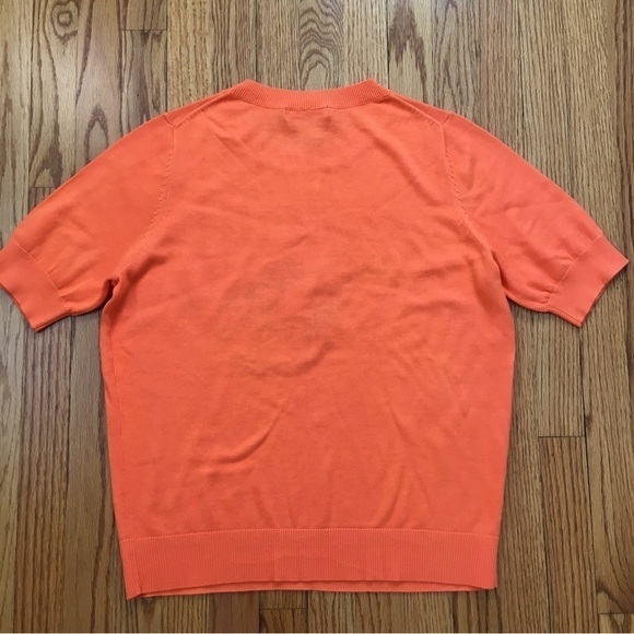 Twiggy London Orange Lobster Graphic Short Sleeve Crew Neck Knit Sweater Top - Picture 14 of 15